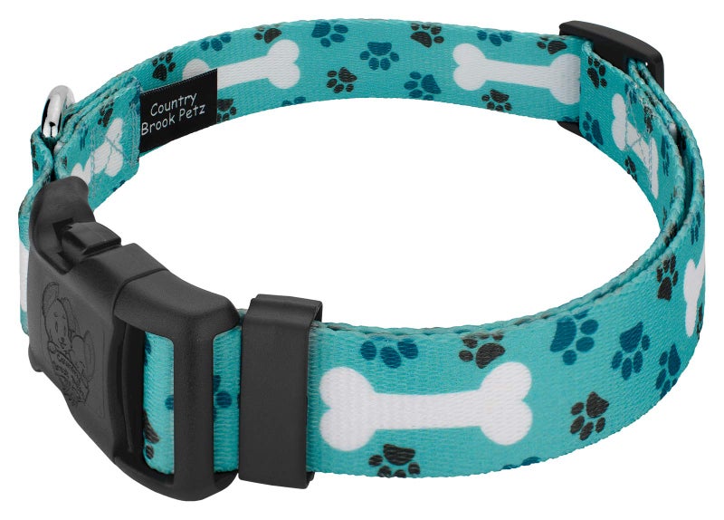 Country Brook Design - Oh My Dog Deluxe Dog Collar - Made in The U.S.A. - Dog's Life Collection Featuring Playful Designs (1 Inch, Large) - Image 3